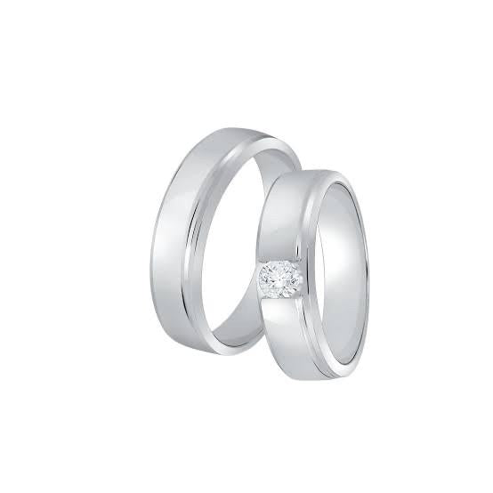 Cincin Kawin/Wedding Ring - Diamond Jewelry Two Tone 01020792/01020793