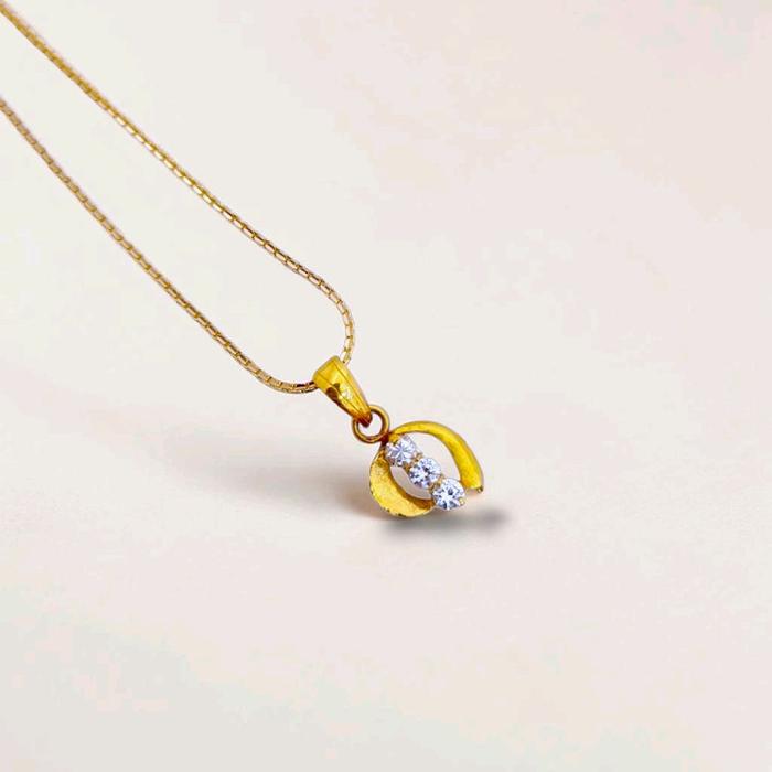 Gold Pendants With Zircon 23K / Liontin Emas dengab Zircon 23K / Diamond Jewelry / 277LMSWP1
