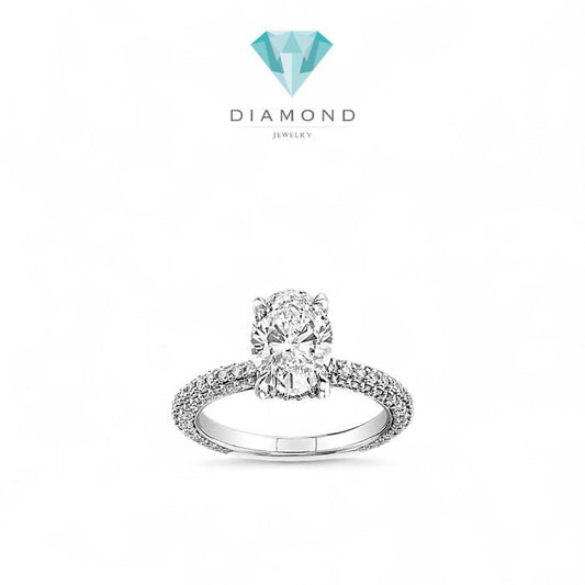 Diamond Ring Solitaire oval 0.8 GIA/ Diamond Jewelry