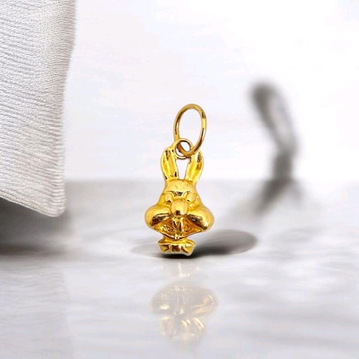 Gold Rabbit Pendant 23K / Liontin Kelinci Emas 23K / Diamond Jewelry /  273LMSWP2