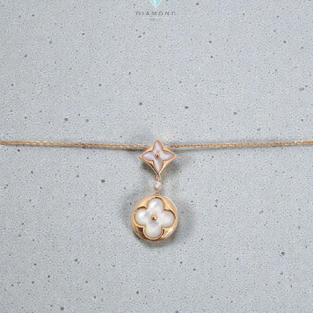 Rose Gold Diamond Necklace 18K / Kalung Emas Mawar Berlian 18K / Diamond Jewelry / 150KBD85000AB