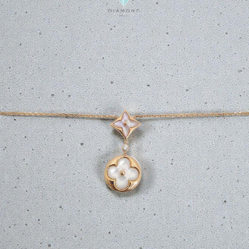 Rose Gold Diamond Necklace 18K / Kalung Emas Mawar Berlian 18K / Diamond Jewelry / 150KBD85000AB