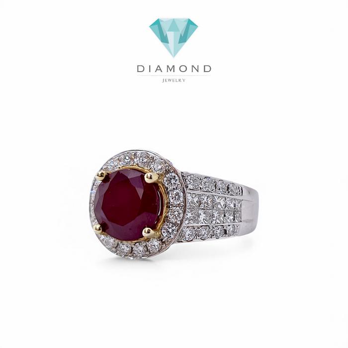 Ruby Diamond Ring 18K / Diamond Jewelry