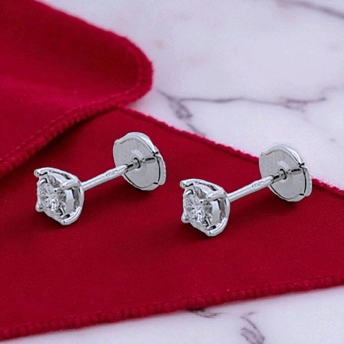 Solitaire Diamond Earring 18K / Anting Berlian Solitaire / Diamond Jewelry 69AB200LSWP-HT