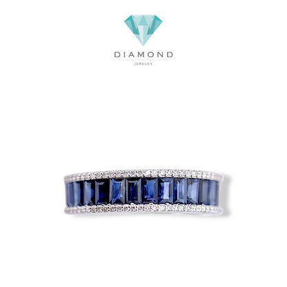 Safir With Diamond Ring / Diamond Jewelry