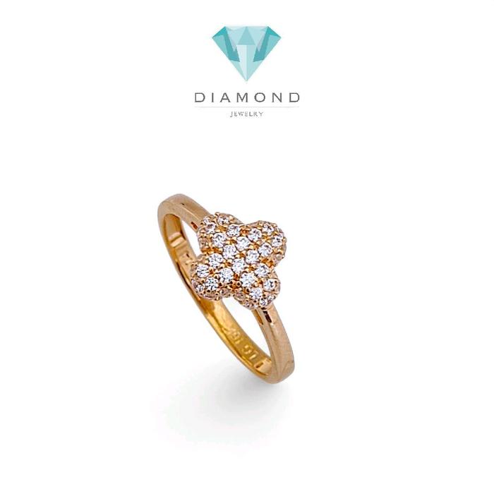 Clover Gold Ring 700K / Cincin Emas Clover 700K / Diamond Jewelry 423CMS211LS