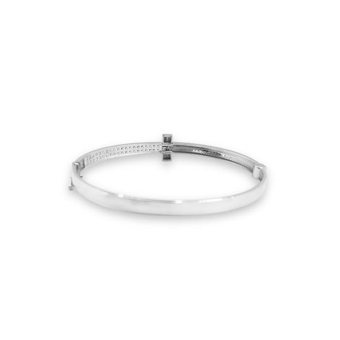 T1 Bangle Gelang Emas 750K White Gold-Diamond Jewelry-336GMS8LS-HT