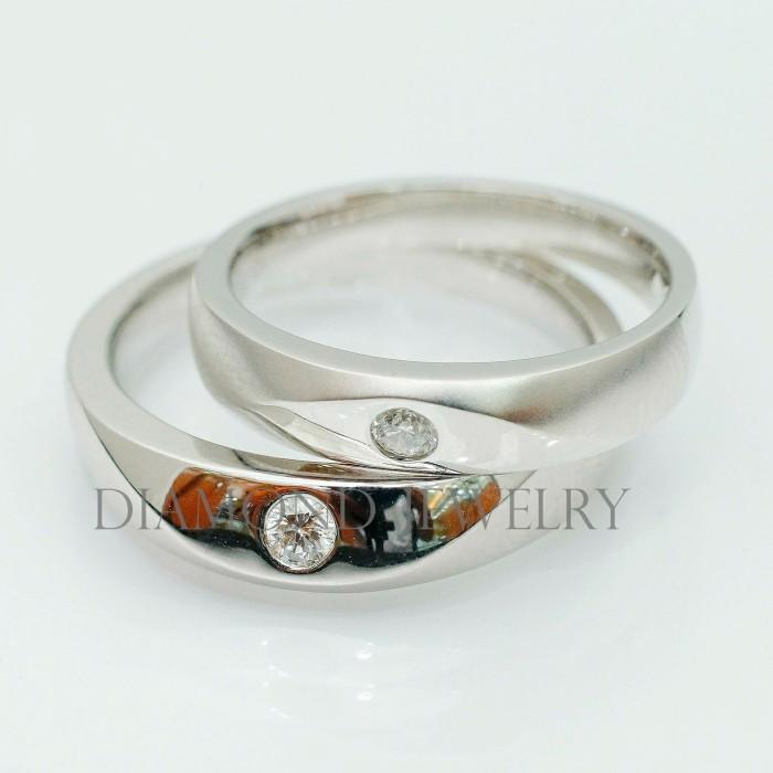 Cincin Kawin/Wedding Ring - Diamond Jewelry Two Tone 01020838/01020839