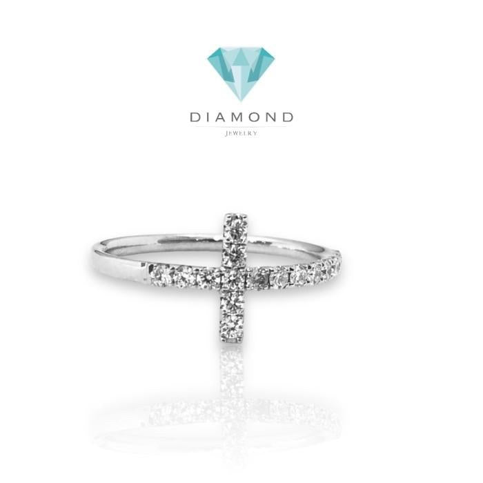 Cincin berlian cross/Diamond ring cross 18k-Diamond Jewelry
