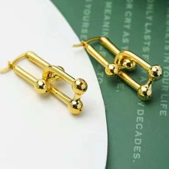 Anting emas hardware chain 18k/ gold earring hardware chain 18k-Diamond Jewelry