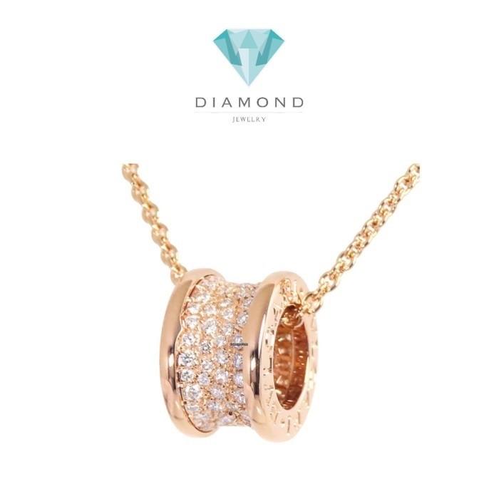 Diamond Pendant Pave Round Cilinder Zero/Kalung Berlian Zero Cilinder-Diamond Jewelry-373KBD22000RY-HT