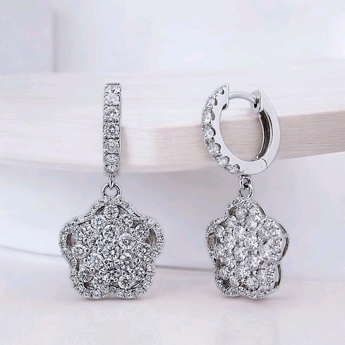 Flower Diamond Earring 18K -Anting berlian bunga / Diamond Jewelry