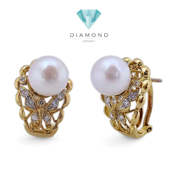 Butterfly Diamond Earring 18K / Diamond Jewelry 18ABGT522