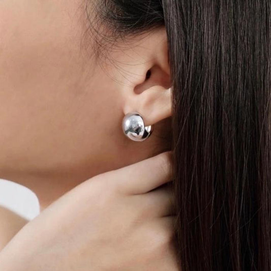 Bola anting emas 17k jepit-Diamond Jewelry