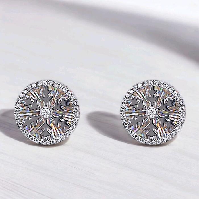 Snow Diamond Rainbow Sparkle Earring 18K / Diamond Jewelry