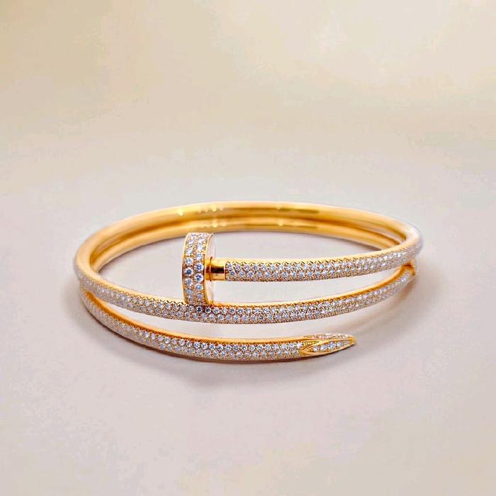 Nail Double  Bangle Diamond 18K / Diamond Jewelry / GBD865000AB