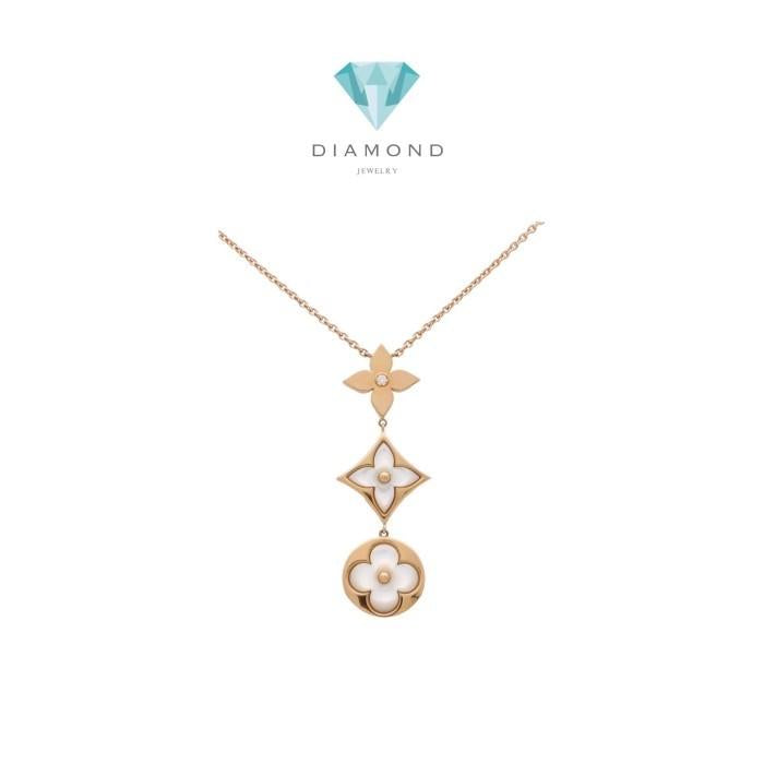 Flower Necklace 18K Gold MOP 3 Susun-Diamond Jewelry-23KBAB3200LSCH