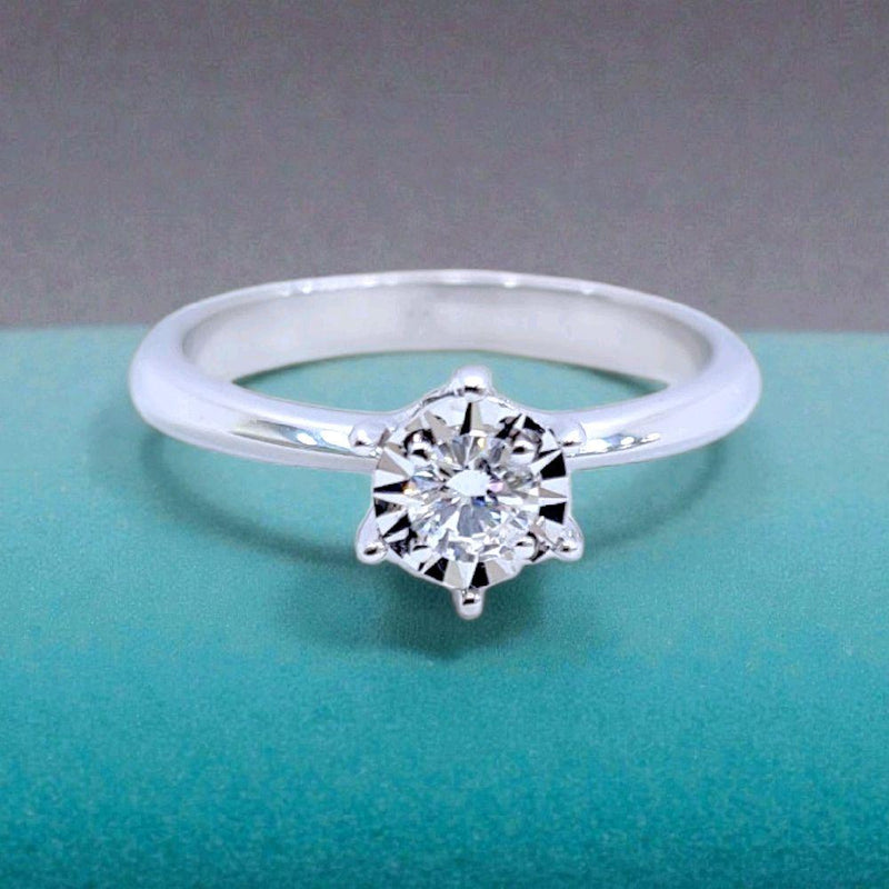 Solitaire Diamond Ring 18K / Cincin Diamond Solitaire 18K / Diamond Jewelry / 385CB612LS