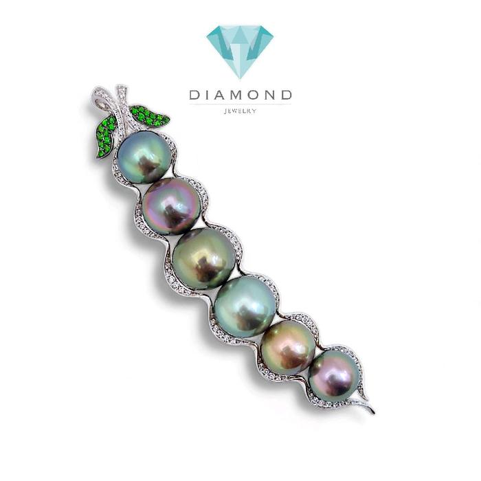Liontin Peas Black Tahiti Peas Sout Sea Pearl Diamond 18K / Diamond Jewelry-359LM3440LSWP-HT