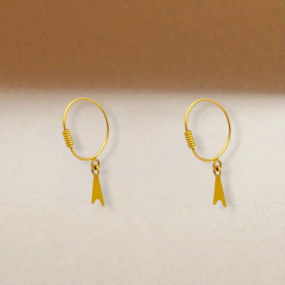 Hoop Gold Earring 23K / Anting Emas Hoop 23K / 347AMSWP1