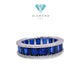 Blue Sapphire Full Diamond Ring 18K / Cincin Blue Sapphire Full Berlian / Diamond Jewelry-1BA543SDNEW-HT