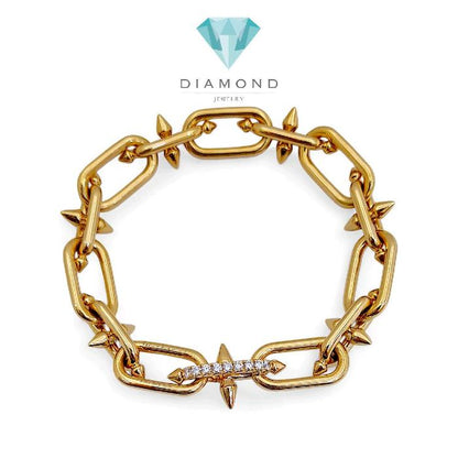 Hardware Titan Diamond Bracelet 18K / Gelang Rantai Titan Berlian 18K /Diamond Jewelry 134GBD452000AB-HT