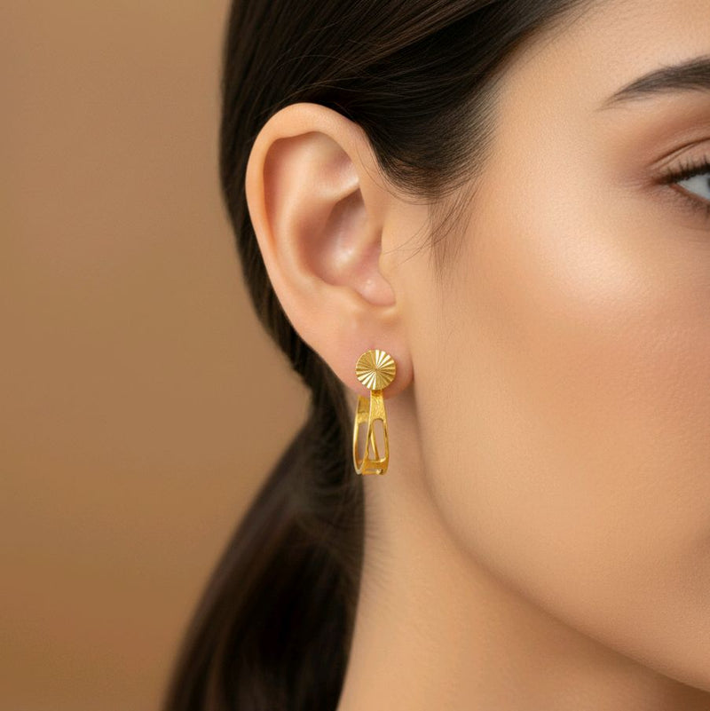Hoop Gold Earring 23K / Anting Emas Hoop 23K / 328AMSWP1