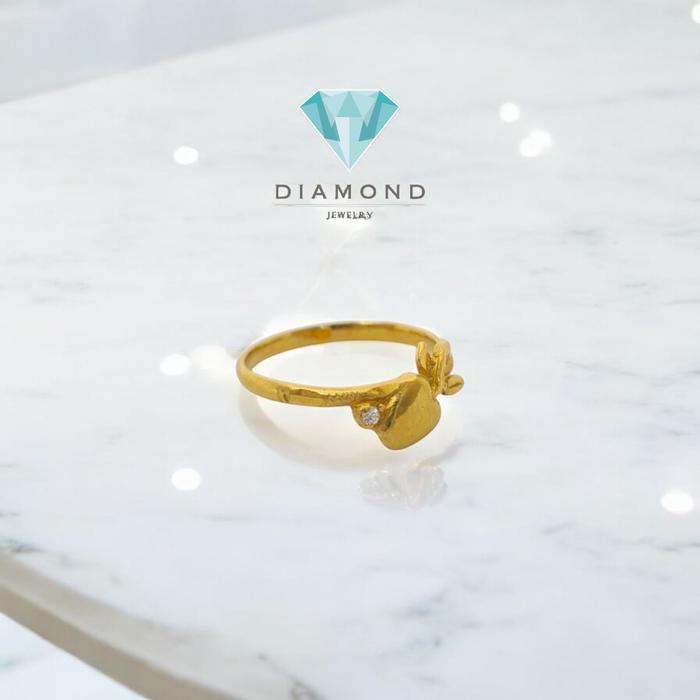 Cincin Emas Apple 23K-Diamond Jewelry