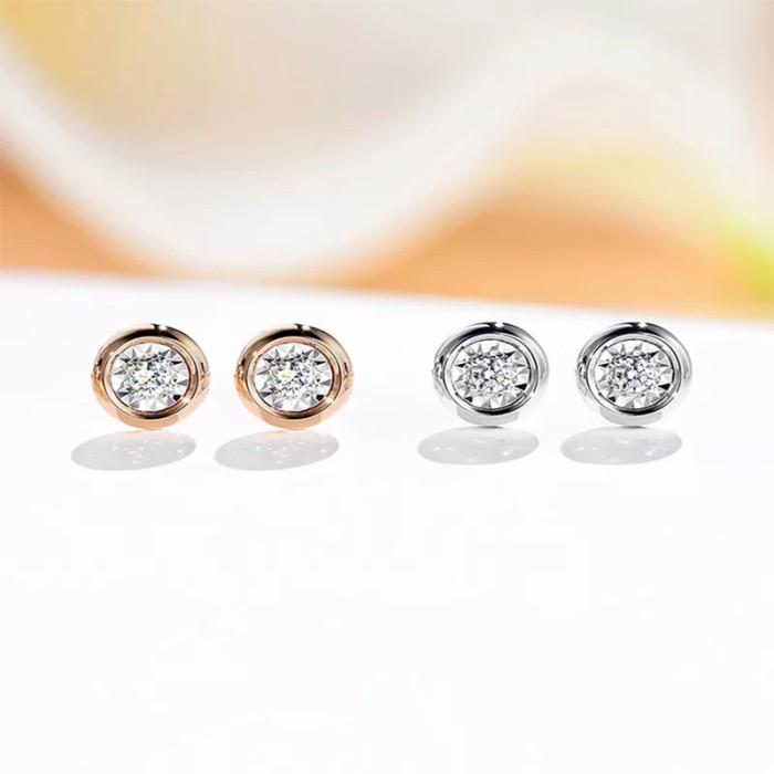 Diamond Earring Anting Berlian white /rose gold 18 Diamond Jewelr