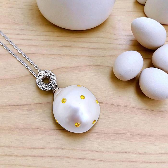 Liontin White Pearl Diamond 18K / Diamond Jewelry 2LMGT1400WP