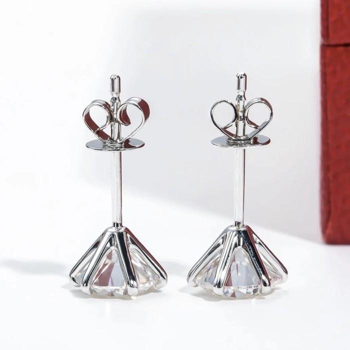 Solitaire 1CT Diamond Earring 18K LABGROWN IGI-Elsy Jewelry-1ALGLS-800ls
