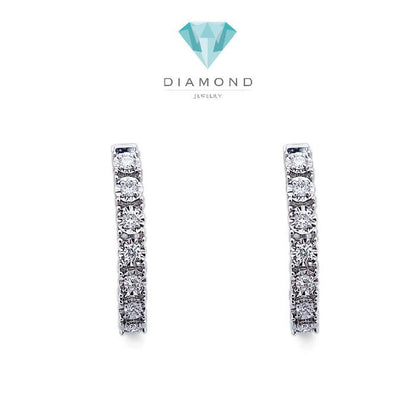 Hoop Listring Diamond Earring 18K / Diamond Jewelry
