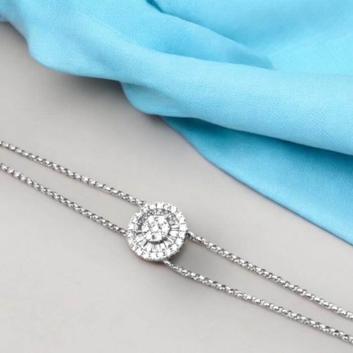 Diamond Bracelet Sahara Round / Gelang Berlian Bulat Simple /Gelang Berlian Asli Sahara 18k - Diamond Jewelry