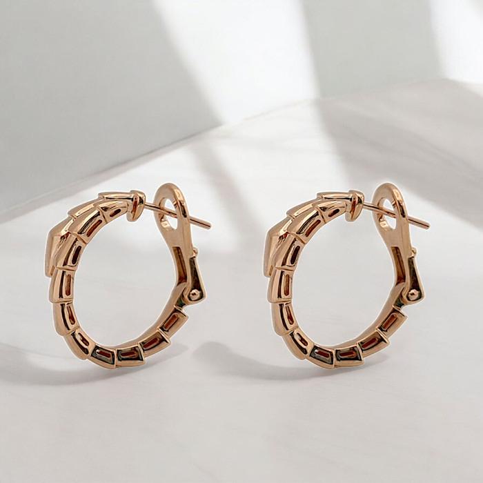 Earring Ulo Snake Rose Gold 18K / Diamond Jewelry-368ABD957RY-HT