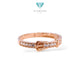 Rose Gold Belt Rings 17K / Diamond Jewelry / 444CMS186LS