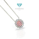 Flower Pink Diamond Pendant Necklace 18K-Diamond Jewelry-386KB1560BMLS-HT