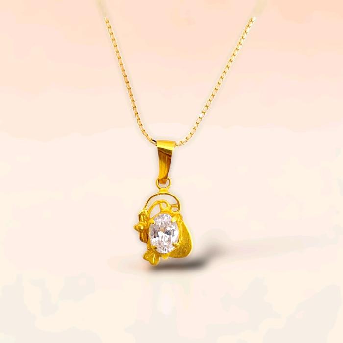 Gold Pendants Necklace 23K / Liontin Kalung Emas 23K / Diamond Jewelry / 255LMSWP3
