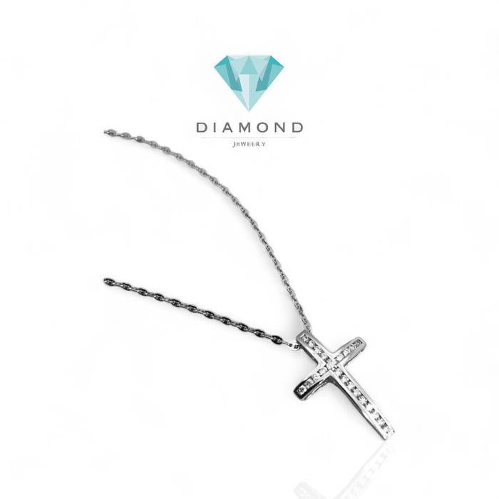 Simply Small Diamond Cross Pendant 18k/Liontin salib berlian simple-Diamond Jewelry