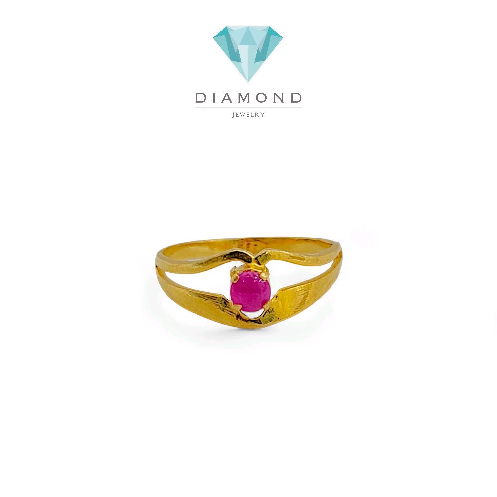 Pink Solitaire Gold Ring 23K / Cincin Emas Solitaire Pink 23K /121CMSWP3