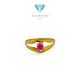 Pink Solitaire Gold Ring 23K / Cincin Emas Solitaire Pink 23K /121CMSWP3