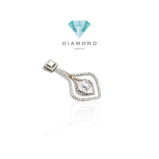 Diamond duo Heart pendant/ kalung berlian dup heart 18k-Diamond Jewelry