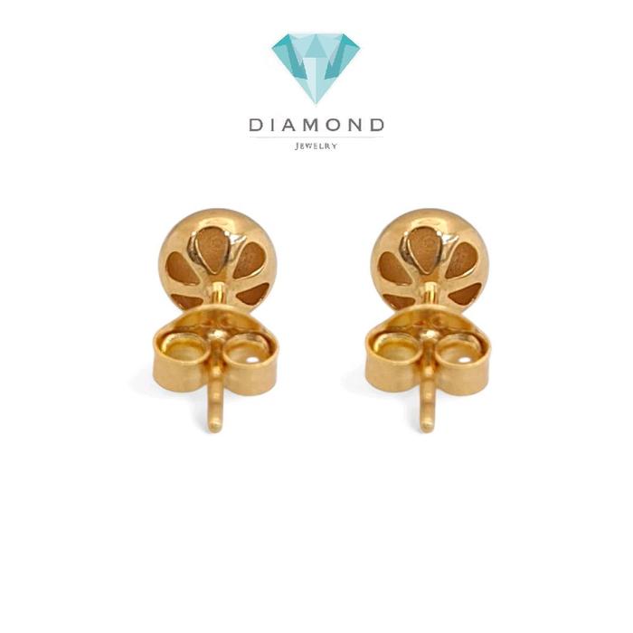 Plan Round Gold Earring 700K / Anting Emas Bulat Polos 700K / Diamond Jewelry-HT-416AMS080LS - 418AMS047LS - Small