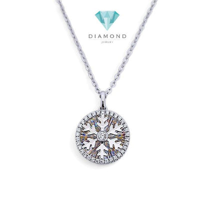 Snow Diamond Rainbow Sparkle Necklace 18K / Diamond Jewelry