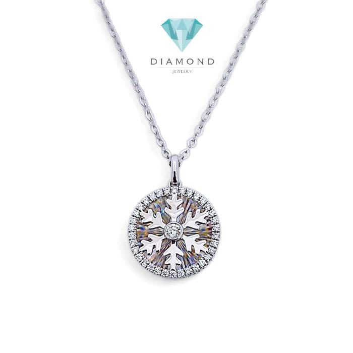 Snow Diamond Rainbow Sparkle Necklace 18K / Diamond Jewelry