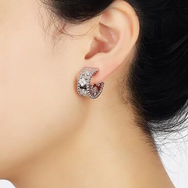 Perlee earring 18k vca clover gold diamond-Diamond Jewelry