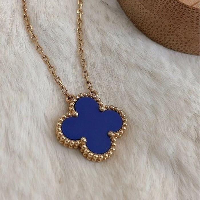 Clover lapis lazuli blue alhambra vc vintage 18k gold-Diamond Jewelry