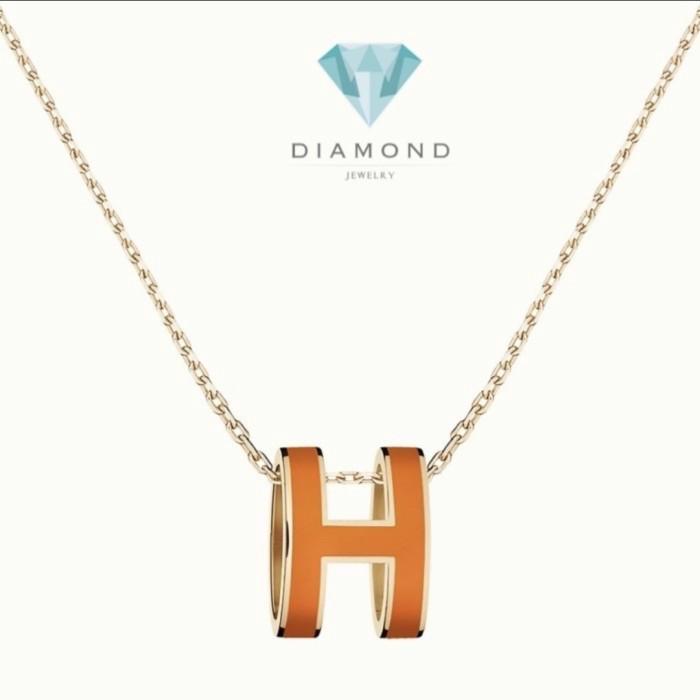 H pendant pop hermes 18k- Diamond Jewelry