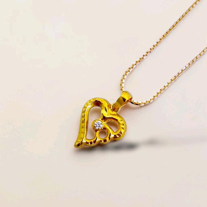 Gold Heart Pendants 18K / Liontin Emas Hati 18K / Diamond Jewelry / 254LMSWP1