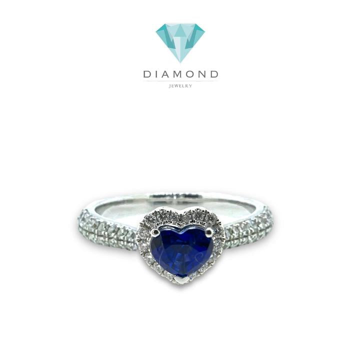 Saphire Diamond Ring 18K/cincin berlian saphire