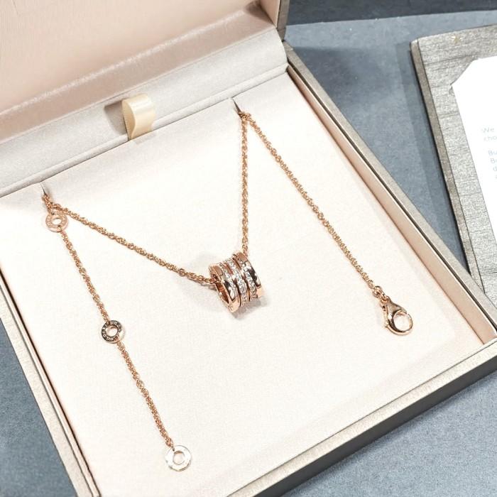 Round Whirl Diamond necklace 18k bv rose gold zero-Diamond Jewelry
